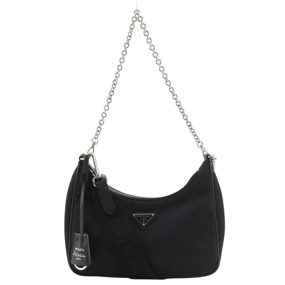 Prada Re Edition Re Saffiano Zipper Crossbody Bag Nero Black